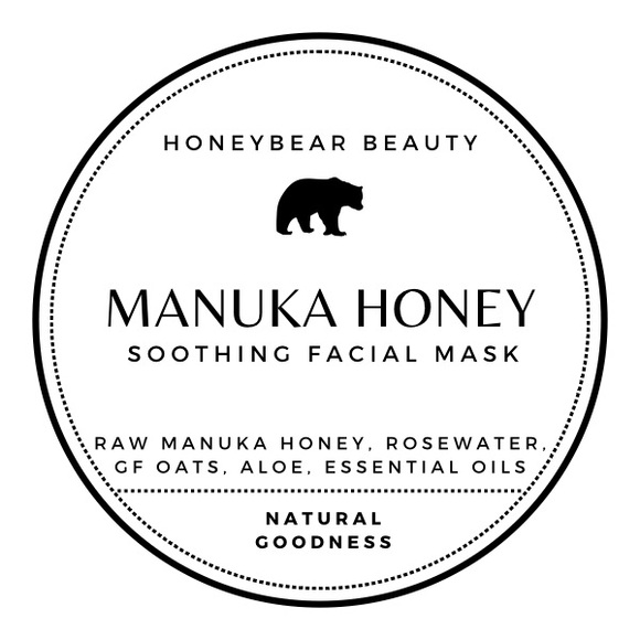 HoneyBear Beauty Manuka Honey Soothing Facial Mask for Sensitive Skin & Eczema - Picture 2 of 9